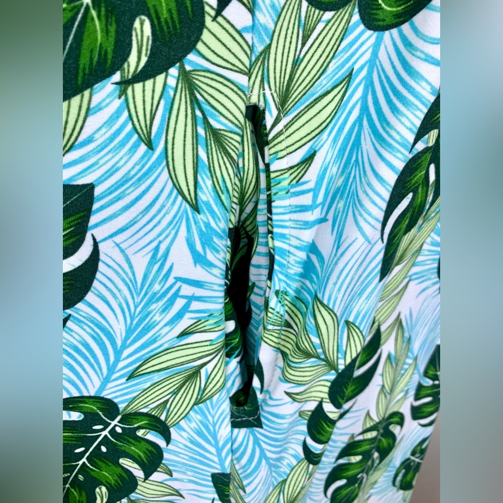 Tommy Bahama Sleepwear Flora Maxi Tank Dress - Tropical Leaf Print - Sundress - Picture 4 of 10